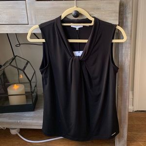 NWT Calvin Klein black sleeveless blouse